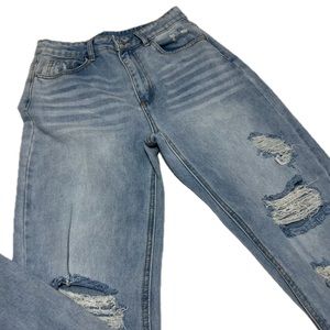 SHEIN Ripped Straight Leg Jeans Size 6